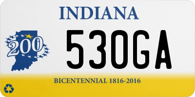 IN license plate 530GA