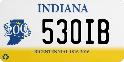 IN license plate 530IB