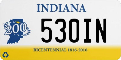 IN license plate 530IN