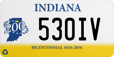 IN license plate 530IV