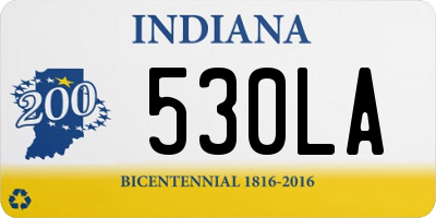 IN license plate 530LA