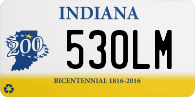 IN license plate 530LM