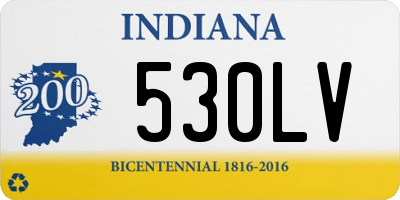 IN license plate 530LV