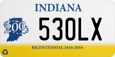 IN license plate 530LX