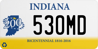 IN license plate 530MD