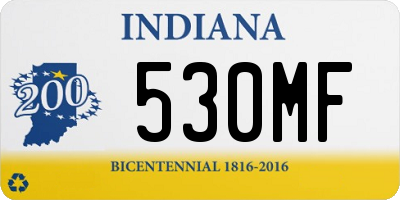 IN license plate 530MF