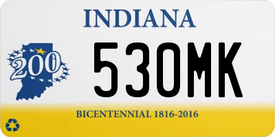 IN license plate 530MK