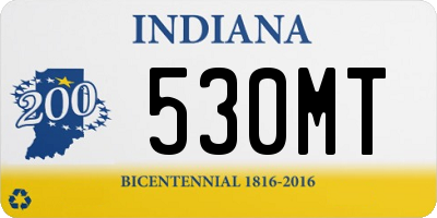 IN license plate 530MT