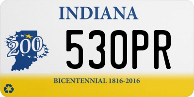 IN license plate 530PR