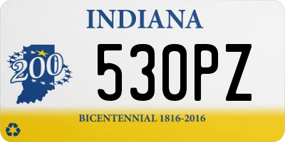 IN license plate 530PZ