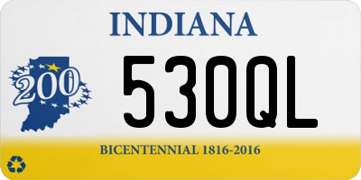 IN license plate 530QL