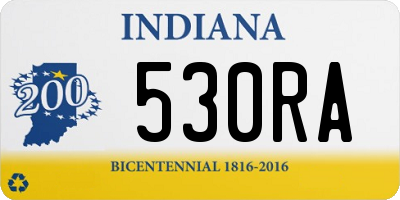 IN license plate 530RA