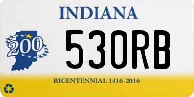 IN license plate 530RB