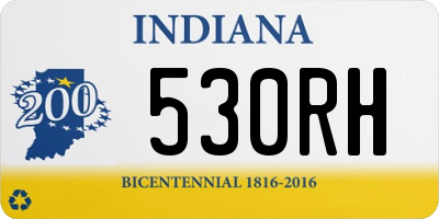 IN license plate 530RH