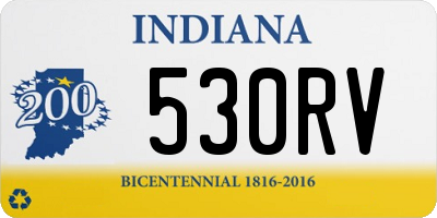 IN license plate 530RV