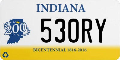 IN license plate 530RY