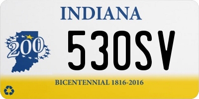 IN license plate 530SV