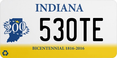 IN license plate 530TE