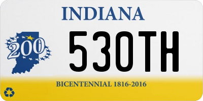 IN license plate 530TH