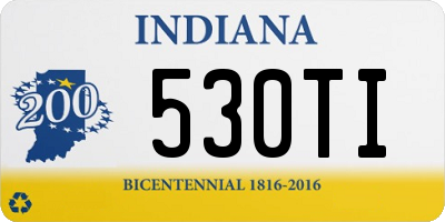 IN license plate 530TI