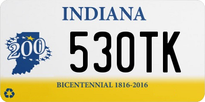 IN license plate 530TK