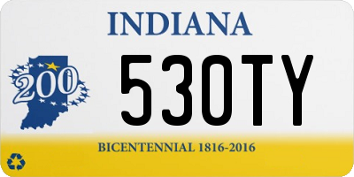 IN license plate 530TY