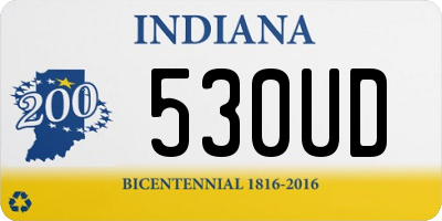 IN license plate 530UD