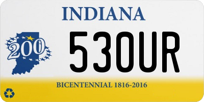 IN license plate 530UR