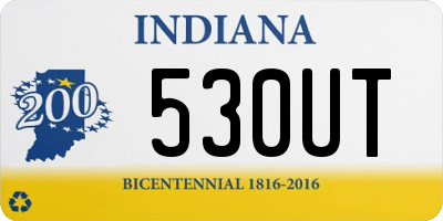 IN license plate 530UT