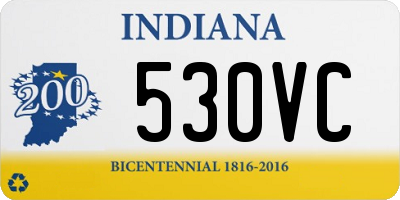 IN license plate 530VC