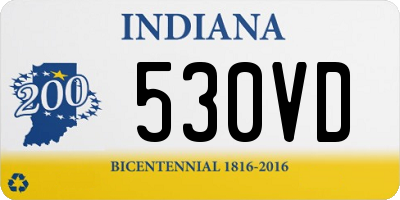 IN license plate 530VD