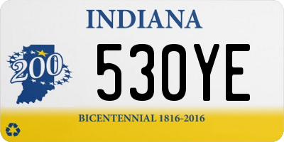 IN license plate 530YE