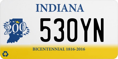 IN license plate 530YN