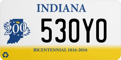 IN license plate 530YO