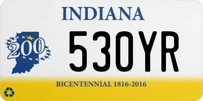 IN license plate 530YR