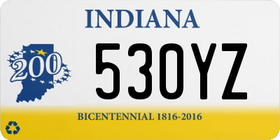 IN license plate 530YZ