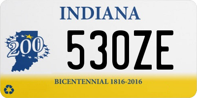 IN license plate 530ZE