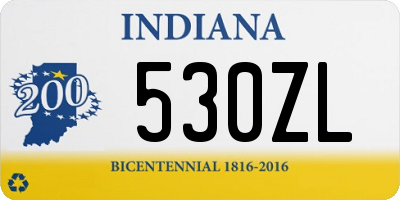 IN license plate 530ZL