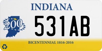 IN license plate 531AB