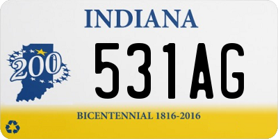 IN license plate 531AG