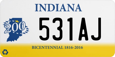 IN license plate 531AJ