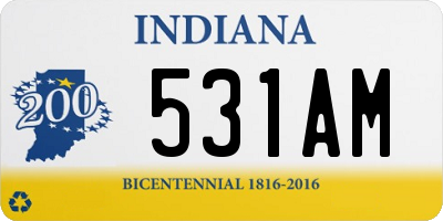 IN license plate 531AM