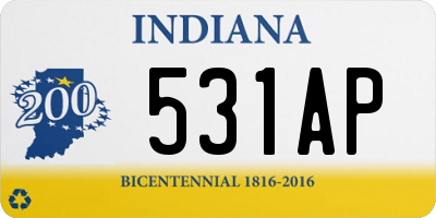 IN license plate 531AP