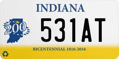 IN license plate 531AT