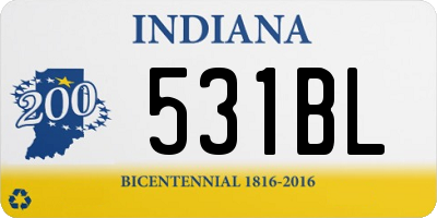 IN license plate 531BL