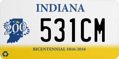 IN license plate 531CM