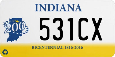 IN license plate 531CX