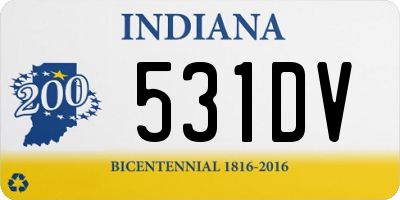 IN license plate 531DV