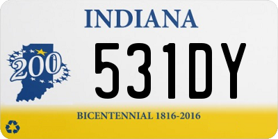 IN license plate 531DY