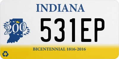 IN license plate 531EP